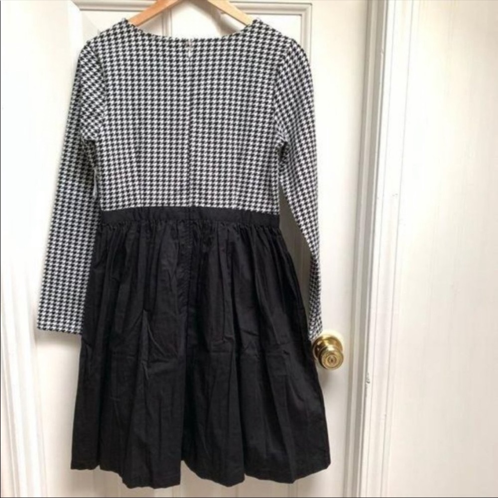 NEW ModCloth Black & White Long sleeve houndstooth-printed Dress Sz S& M - Picture 6 of 7